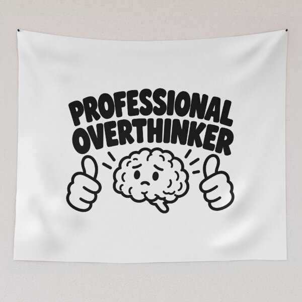 Item preview, Professional Overthinker Funny Brain Humor designed and sold by MonkiFlipp.
