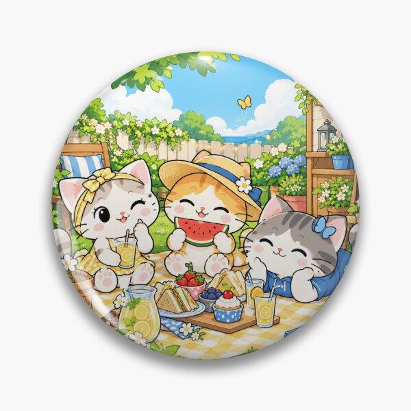 Item preview, Three Kitties and a Perfect Picnic, Cute Seaside Cats designed and sold by BlareBlare.