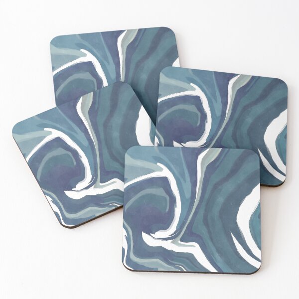Item preview, Dusty Blue Marine Blue Abstract Watercolor designed and sold by slimbirdy.