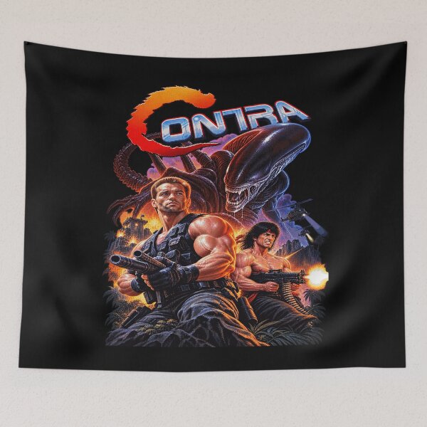 Item preview, Contra Vintage Retro Arcade Game Cover Art Nostalgia designed and sold by Schaffer1.