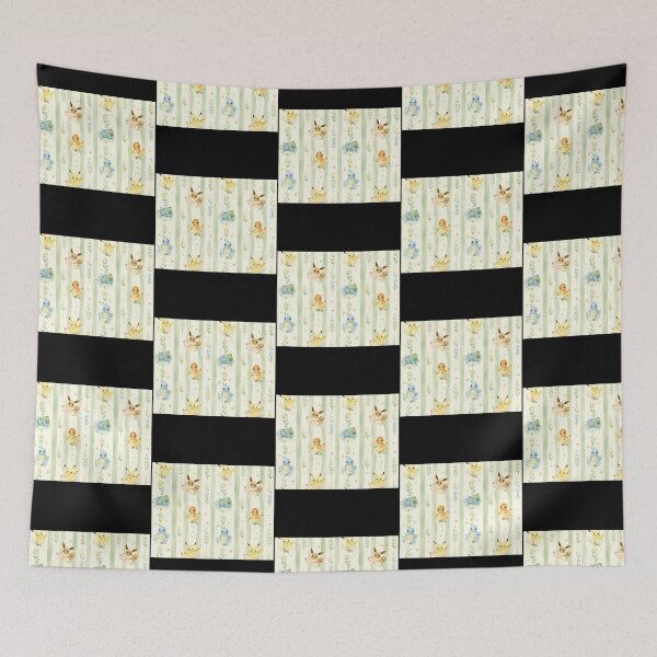 Item preview, Cute Magical Pokmon Floral Striped Pattern designed and sold by honeycut-ttasia.