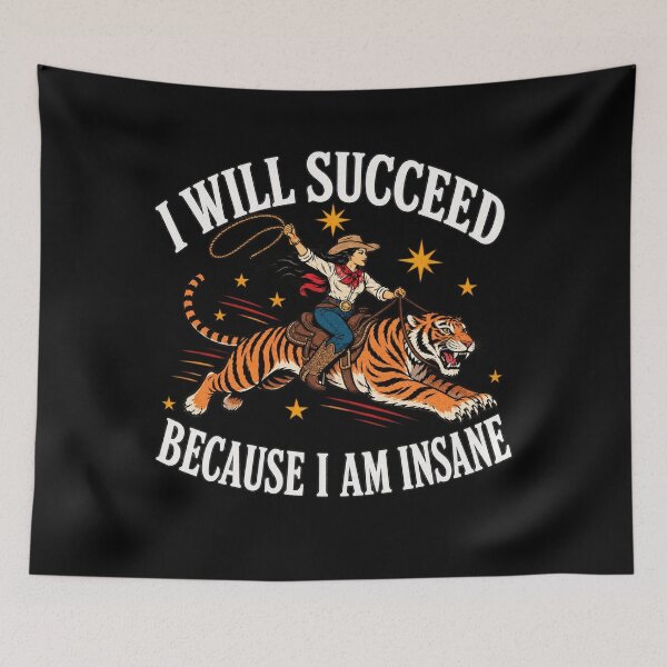 Item preview, Cowgirl Riding Leaping Tiger with Raised Lasso designed and sold by HarinDonreka.