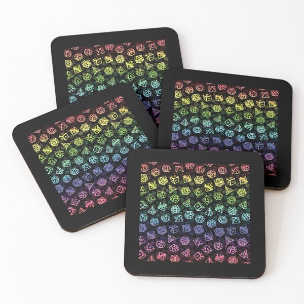 Item preview, D20 Dice Set Pattern (Rainbow) designed and sold by honeycut-ttasia.