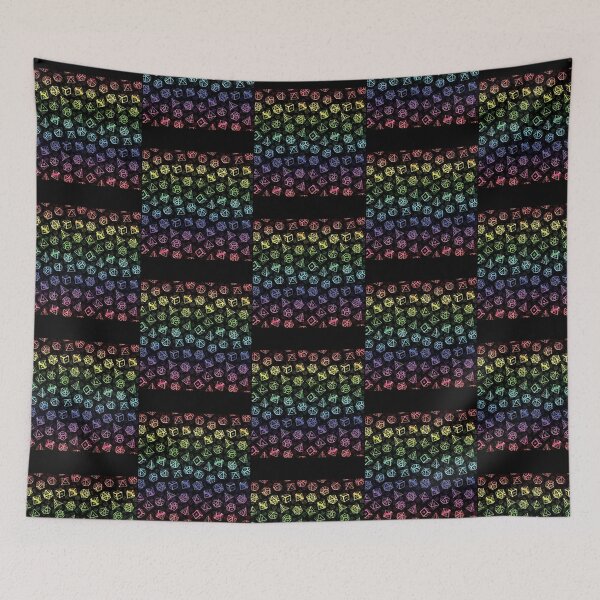 Item preview, D20 Dice Set Pattern (Rainbow) designed and sold by honeycut-ttasia.