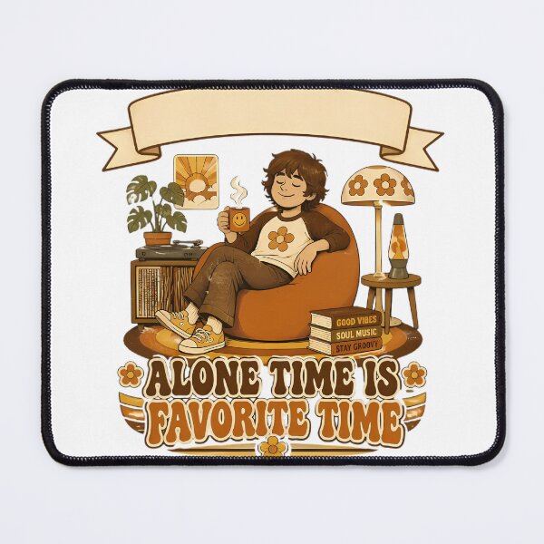 Item preview, Alone Time Is Favorite Time Retro designed and sold by Artisan-Vault.
