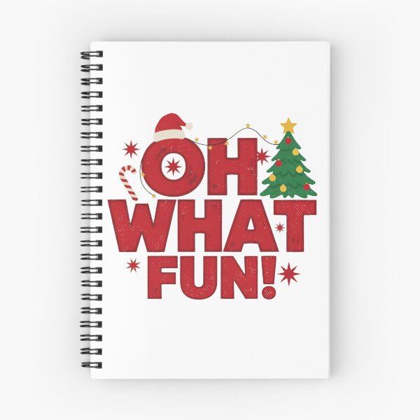 Item preview, Oh What Fun Christmas Quote Santa Hat Holiday Tree designed and sold by wobbiranger.