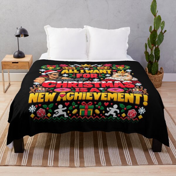 Item preview, All I Want For Christmas Is A New Achievement, Dungeon Crawler Carl Ugly Sweater, Princess Donut LitRPG Gamer Christmas designed and sold by Tataoliver.
