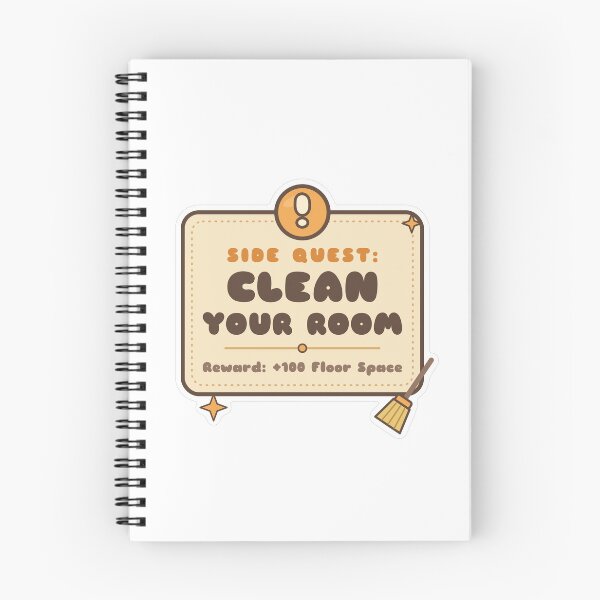 Item preview, Side Quest Clean Your Room Sticker, Funny Gamer Gift, RPG Quest Design, Teen Room Humor designed and sold by MinimalMotif.
