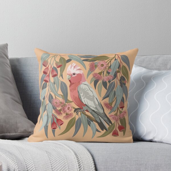 Item preview, Rose Galah in Silver Princess Eucalyptus Modern Australiana Folk Art designed and sold by Wennebabs.