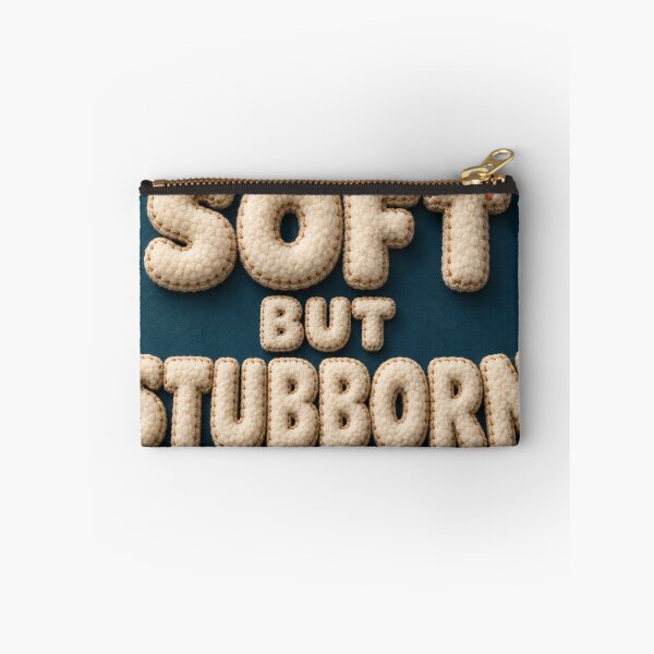 Item preview, Soft But Stubborn – Cozy Plush Typography with a Playful Attitude designed and sold by Kaleidoscope Print.