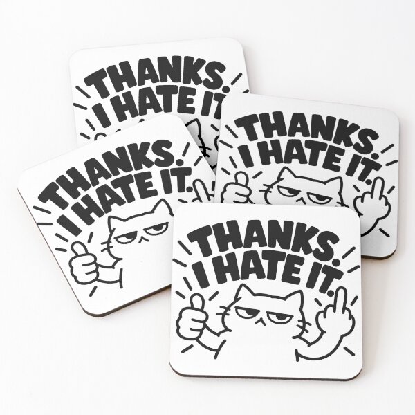 Item preview, Thanks I Hate It Sarcastic Cat Meme designed and sold by MonkiFlipp.