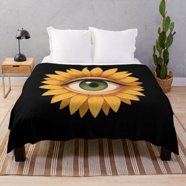 Item preview, Mystical Eye in a Sunflower – Surreal Floral Art & Boho Nature Design designed and sold by JeraiffsonCorner .