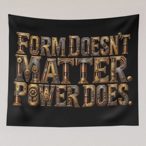 Item preview, FORM DOESN'T MATTER. POWER DOES. (Steampunk Version) designed and sold by MaxDreamsArt.