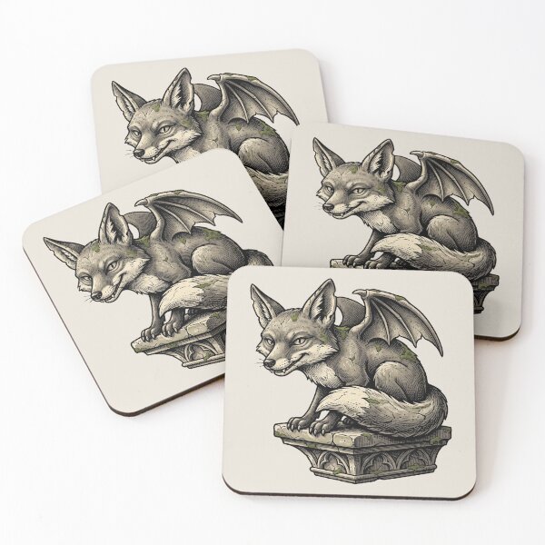 Item preview, Gargoyle Fox Stone Engraving designed and sold by Rariks.