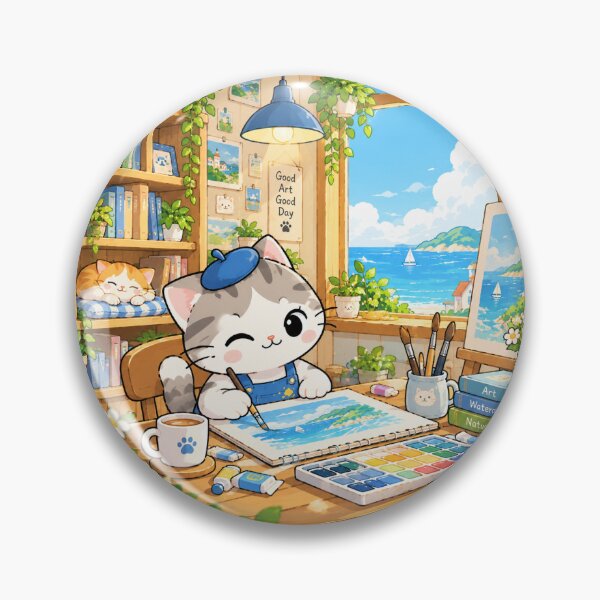 Item preview, Little Artist, Endless Ocean Dreams, Cute Seaside Cats designed and sold by BlareBlare.
