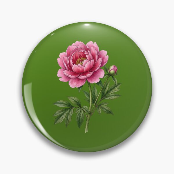 Item preview, Pink Peony Flower Vintage Botanical Illustration designed and sold by MyHappyArtShop.