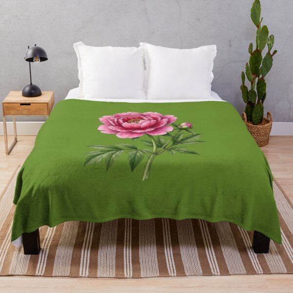 Item preview, Pink Peony Flower Vintage Botanical Illustration designed and sold by MyHappyArtShop.