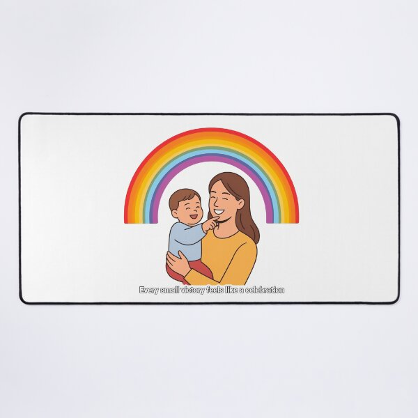 Item preview, Joyful Parent and Toddler Under Rainbow designed and sold by NiftyWrx.