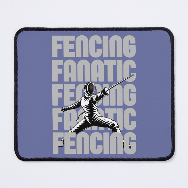Item preview, Fencing Fanatic Fencer Silhouette Bold Typography designed and sold by PodunkClothing.