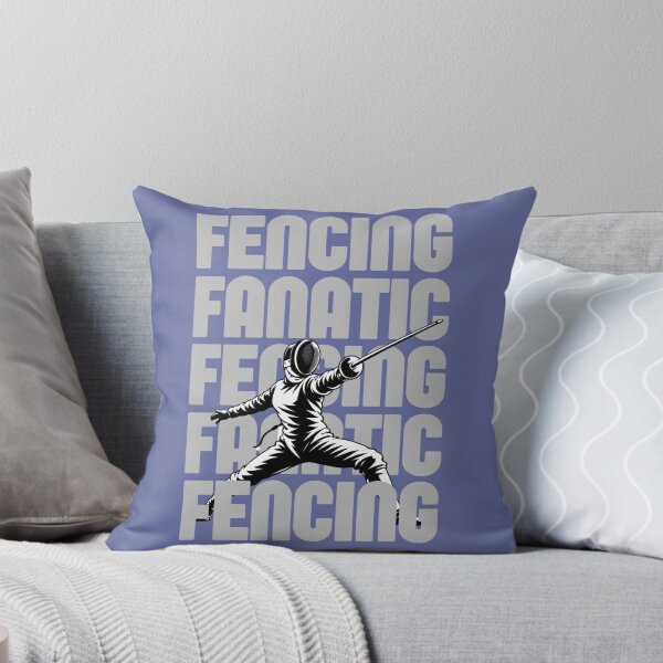 Item preview, Fencing Fanatic Fencer Silhouette Bold Typography designed and sold by PodunkClothing.