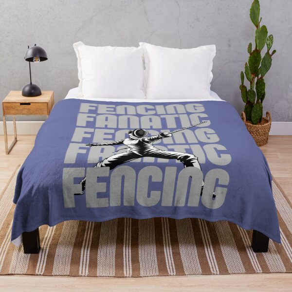 Item preview, Fencing Fanatic Fencer Silhouette Bold Typography designed and sold by PodunkClothing.