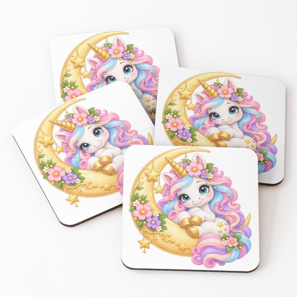 Item preview, Cute Unicorn on Golden Moon designed and sold by Partoon-dp.
