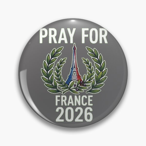 Item preview, Pray for France 2026 Eiffel Tower Olive Branch Peace Design designed and sold by Dimu Co..