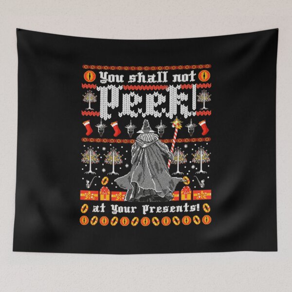 Item preview, You Shall Not Peek Ugly Christmas Pattern designed and sold by amit-nyb.