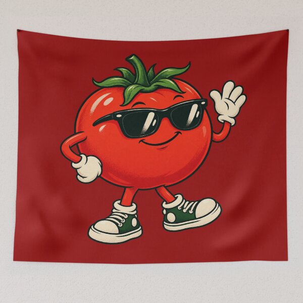 Item preview, Cool tomato with sunglasses in retro style designed and sold by WOSSport.