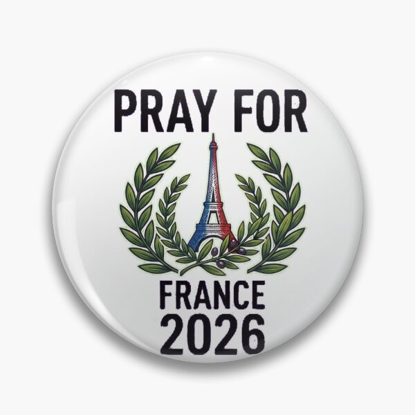 Item preview, Pray for France 2026 Eiffel Tower Olive Branch Peace Design designed and sold by Dimu Co..