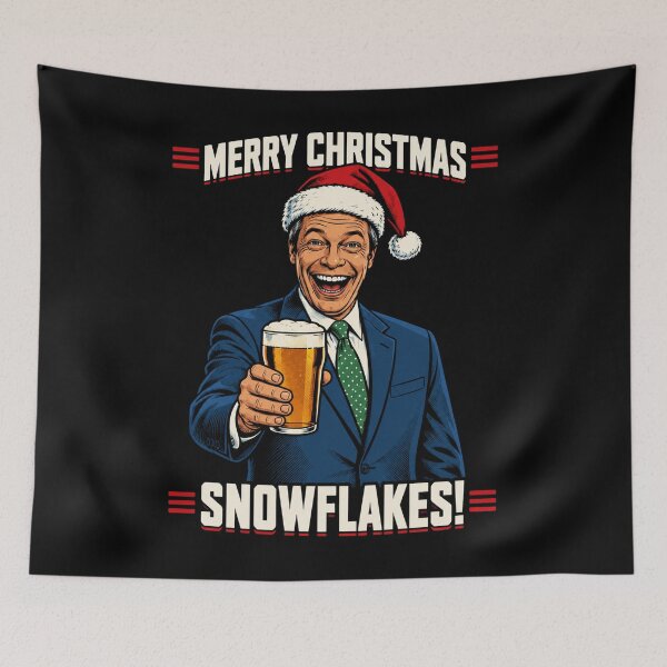 Item preview, Nigel Farage Merry Christmas Snowflakes Christmas designed and sold by Tataoliver.