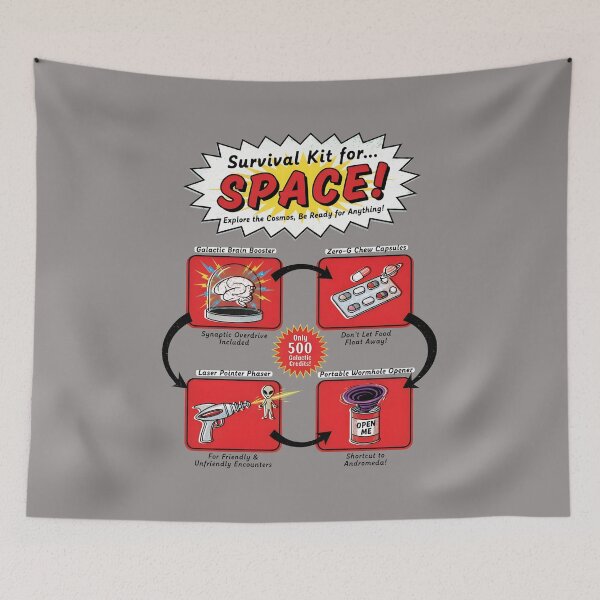Item preview, Survival Kit from the Future Retro Ad T-Shirt-45 designed and sold by AlexandraBalint.