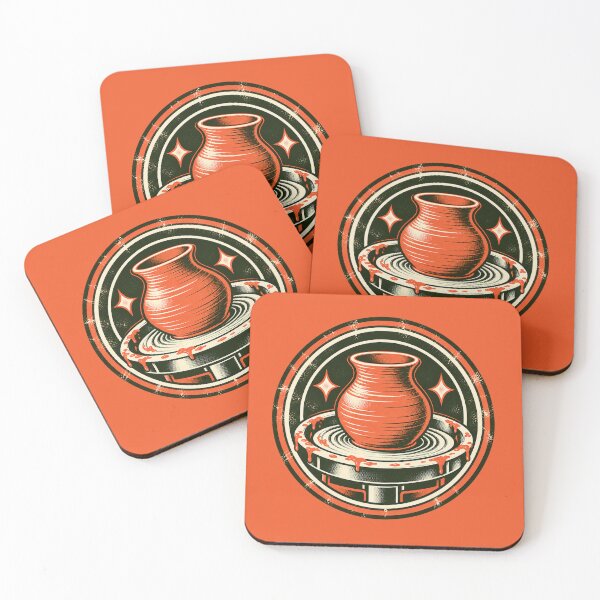Item preview, Pottery Club Retro Badge for Potters & Clay Lovers designed and sold by PilkaS.