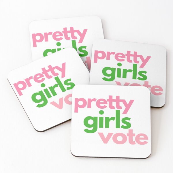 Item preview, Pretty Girls Vote Pink & Green  designed and sold by Regainbara.
