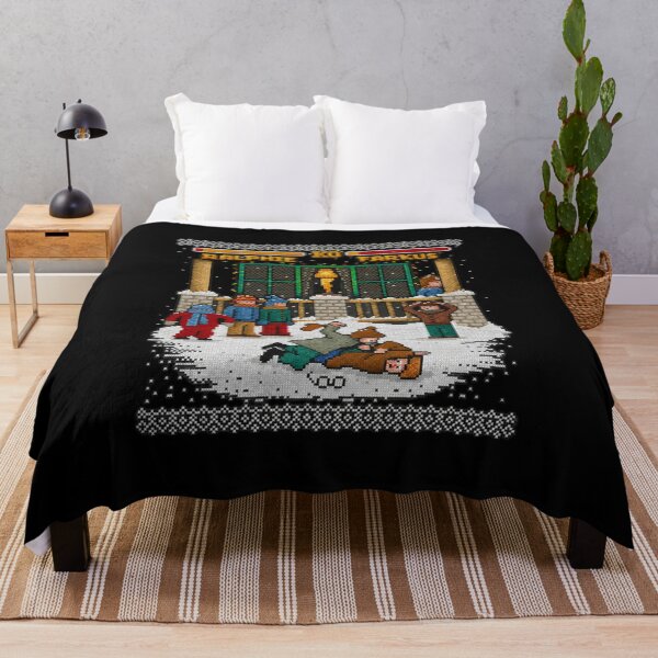 Item preview, Holiday Snowy Front Yard Scene Christmas Fight Funny designed and sold by amit-nyb.