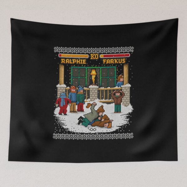 Item preview, Holiday Snowy Front Yard Scene Christmas Fight Funny designed and sold by amit-nyb.