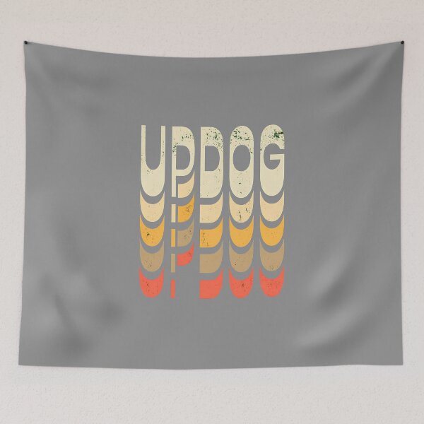 Item preview, UP DOG Retro Vintage Distressed Groovy Text-4 designed and sold by RobertFisch.