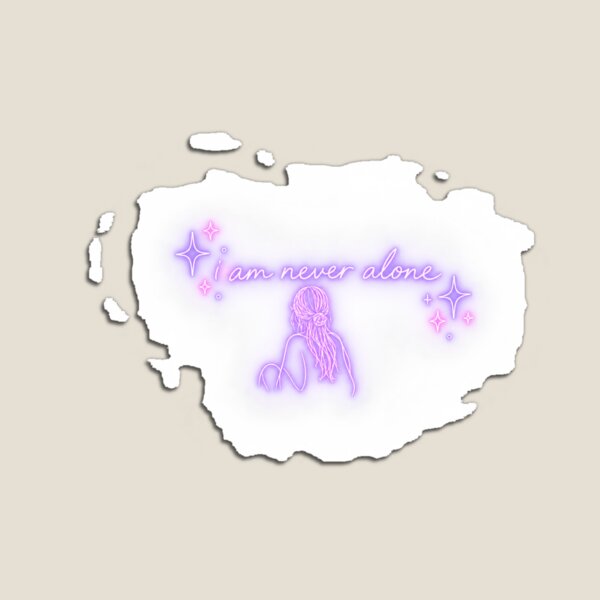 Item preview, I Am Never Alone – Minimalis neon ,Inspirational Quote & Aesthetic Graphic designed and sold by EdgeSphere.