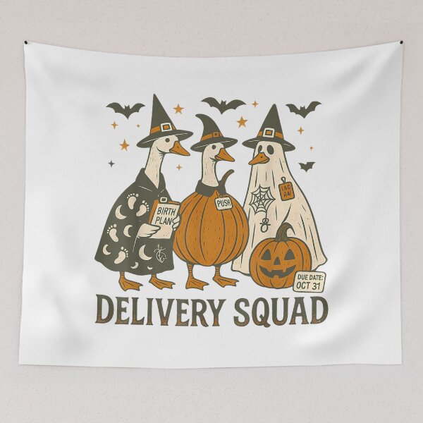 Item preview, Delivery Squad Goose Halloween L&D Nurse Spooky Midwife Fall designed and sold by Phil Ben.