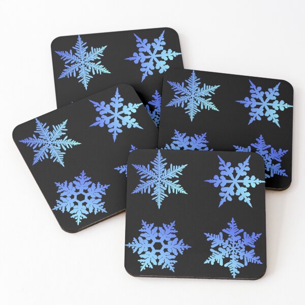Item preview, Set of snowflakes in ice blue designed and sold by patternsbymira.