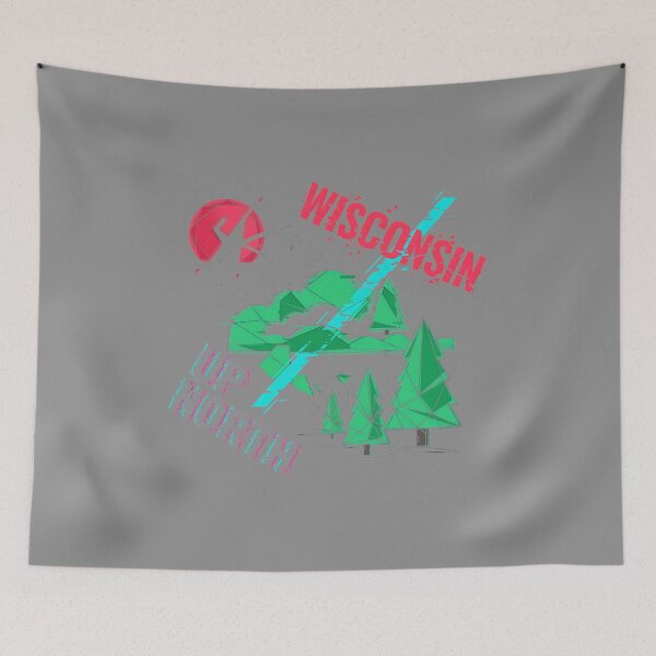 Item preview, Up North Wisconsin Retro Nature Graphic Tee-90 designed and sold by RobertFisch.