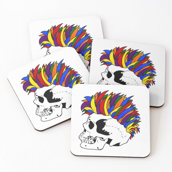 Item preview, Halloween Punk Skull Mohawk Lgbtq Proud Ally Men Women Squad designed and sold by MayLouShop.