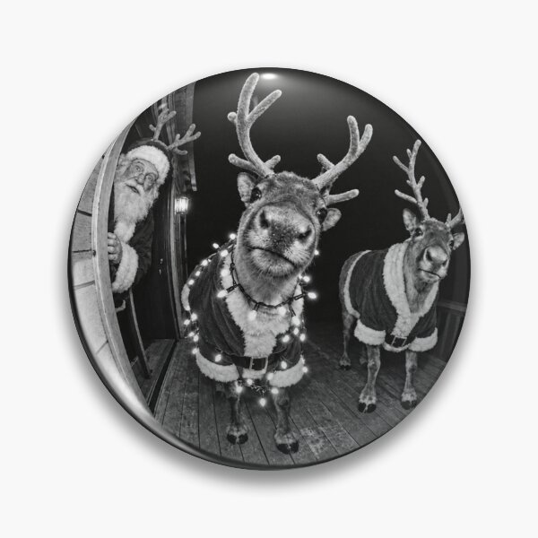 Item preview, Santa and Two Reindeer Through Fisheye Lens designed and sold by LakenDraphil.