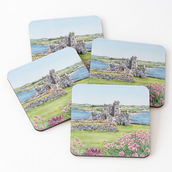 Item preview, Isle of Man Watercolor Print – Peel Castle Coastal Landscape designed and sold by POSTERIOCREW.