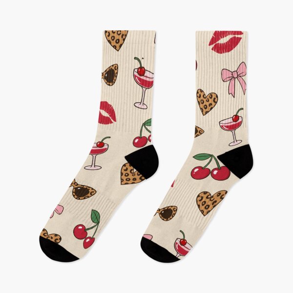 Item preview, Cheetah Cherry | Retro Cheetah Print Hearts, Red Cherries, Lipstick Kisses and Pink Bows designed and sold by Furrenzy.