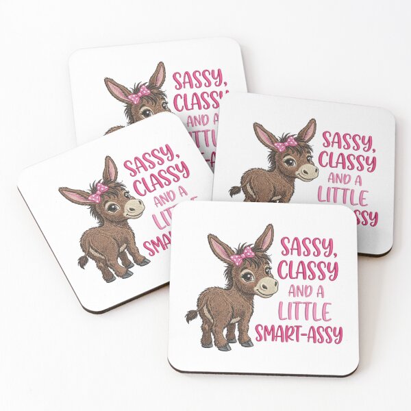 Item preview, Sassy Classy Little Smart-Assy Cute Donkey Pun Humor Gift designed and sold by raedattia.