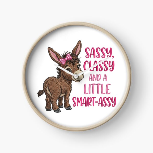Item preview, Sassy Classy Little Smart-Assy Cute Donkey Pun Humor Gift designed and sold by raedattia.
