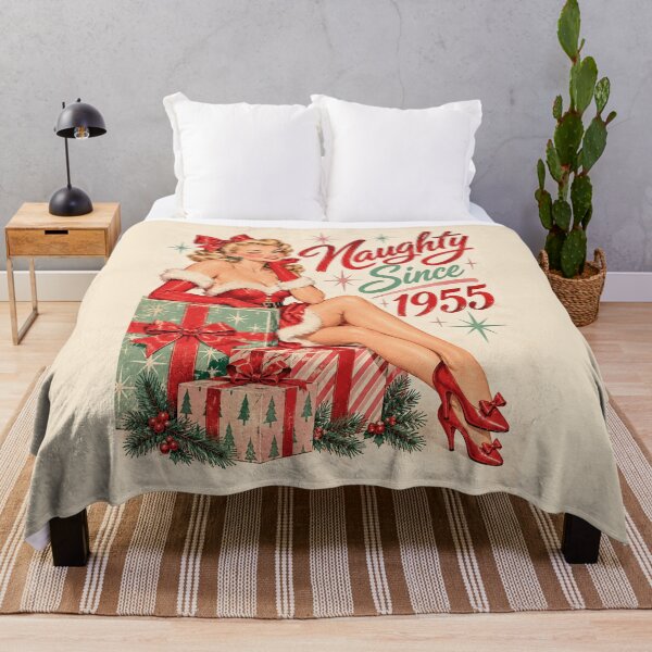 Item preview, Naughty Since 1955 – Retro Christmas Vintage Holiday Humor designed and sold by MetaModel Editions.