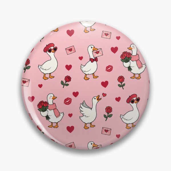 Item preview, Valentines Goose | Silly Geese with Love Letters, Red Roses, Heart Balloons and Heart Sunglasses designed and sold by Furrenzy.