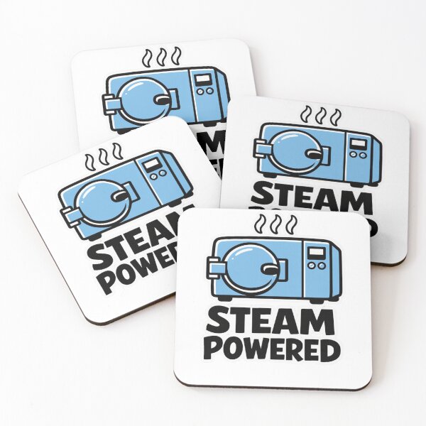 Item preview, Steam Powered | Sterilization Tech Humor Poster designed and sold by Timeless Junction.